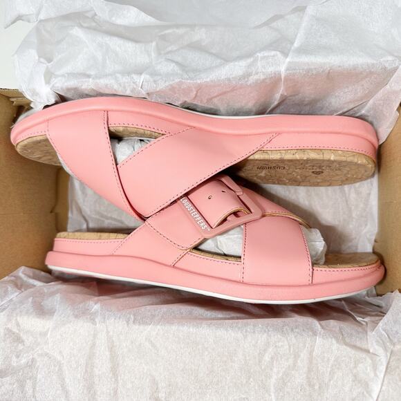 Clarks Cloudstepper Step June Shell Coral Slide Sandal Women 7.5M NIB - Picture 7 of 8